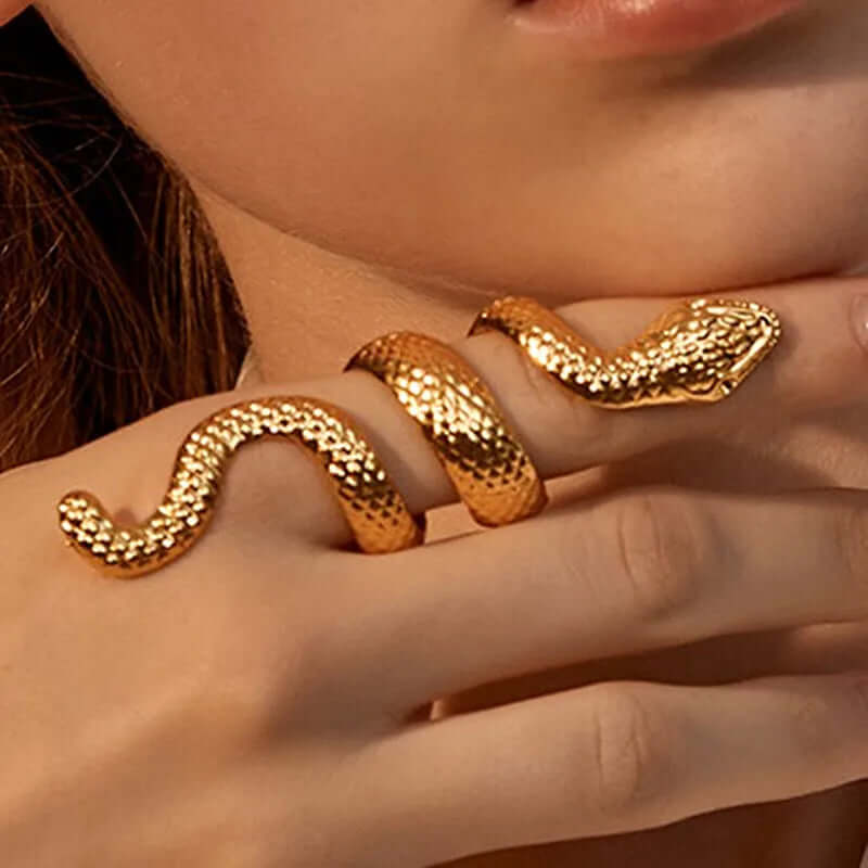 Vintage Long Snake Ring Set For Women - Viva Bella