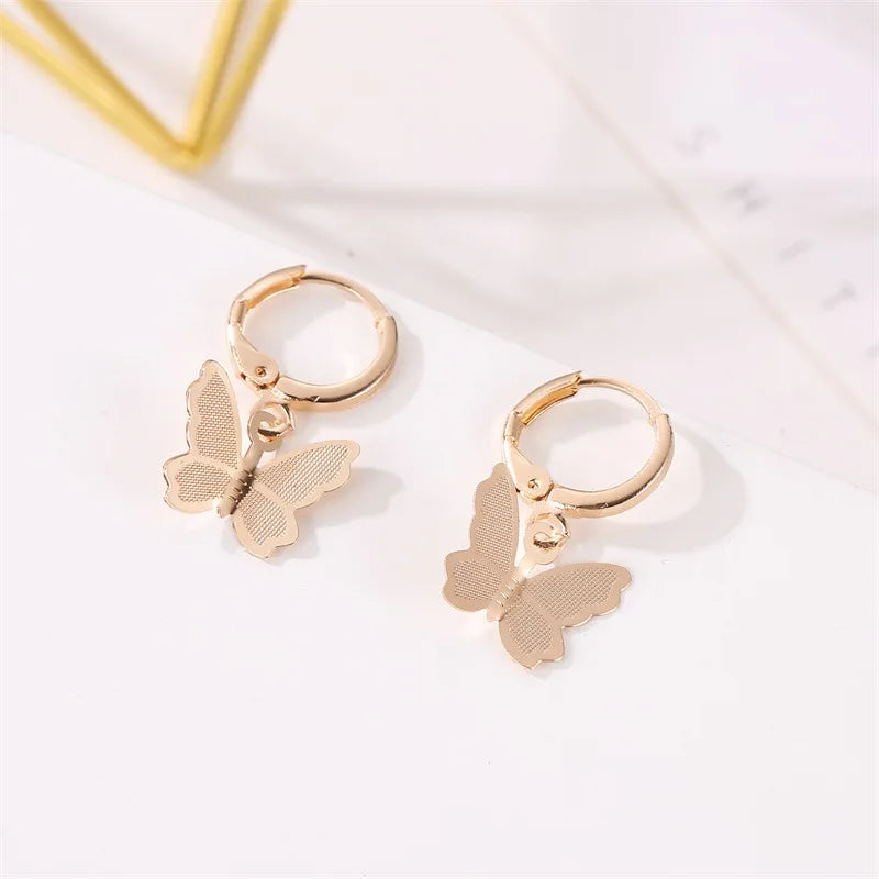 Rhinestone Butterfly Stud Earrings - Viva Bella