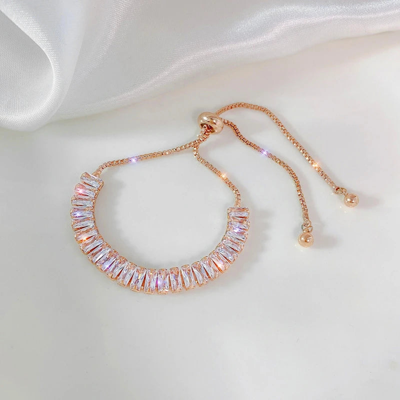 Fashion Droplet Shape Zircon Bracelet - Viva Bella