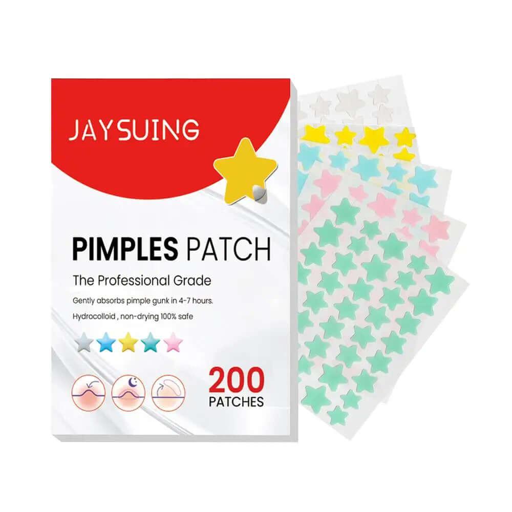 200pcs Star Acne Pimple Patches Colorful Breathable Removal Pimple Absorb Secretions Anti Infection Concealer Makeup Skin Care - Viva Bella