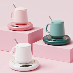 Thermostatic Heating Coaster USB Home Heating Coaster 3-speed Adjustment Heating 55 Degrees Constant Temperature - Viva Bella