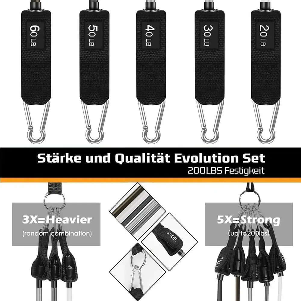 Resistance Bands Set Tension Pull Rope for Men Women Workout Exercise Bands for Fitness Home Gym Strength Training Equipment - Viva Bella