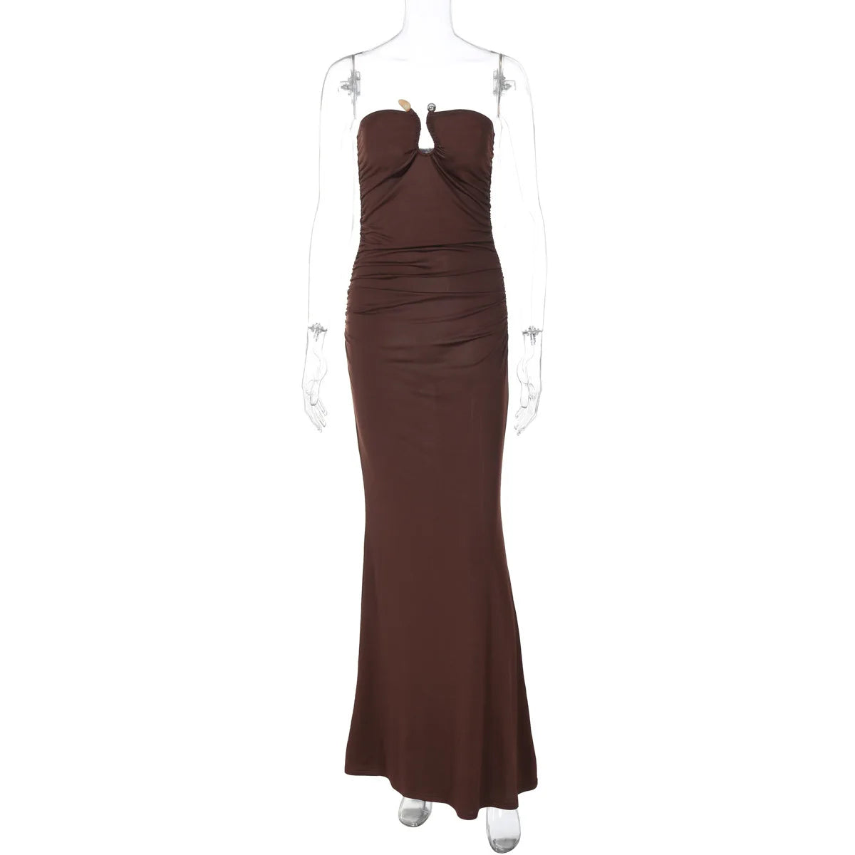 Off-Shoulder Backless Maxi Dress – Elegant & Sexy Bodycon Fit - Viva Bella