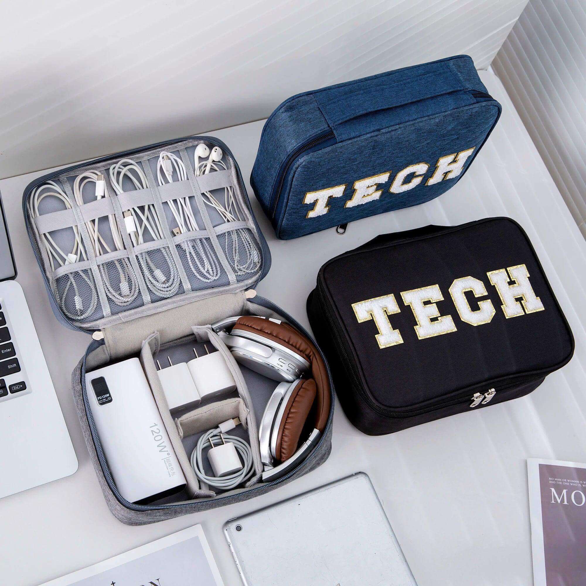 Travel Charger Pouch - Cord & Electronics Organizer Bag - Viva Bella