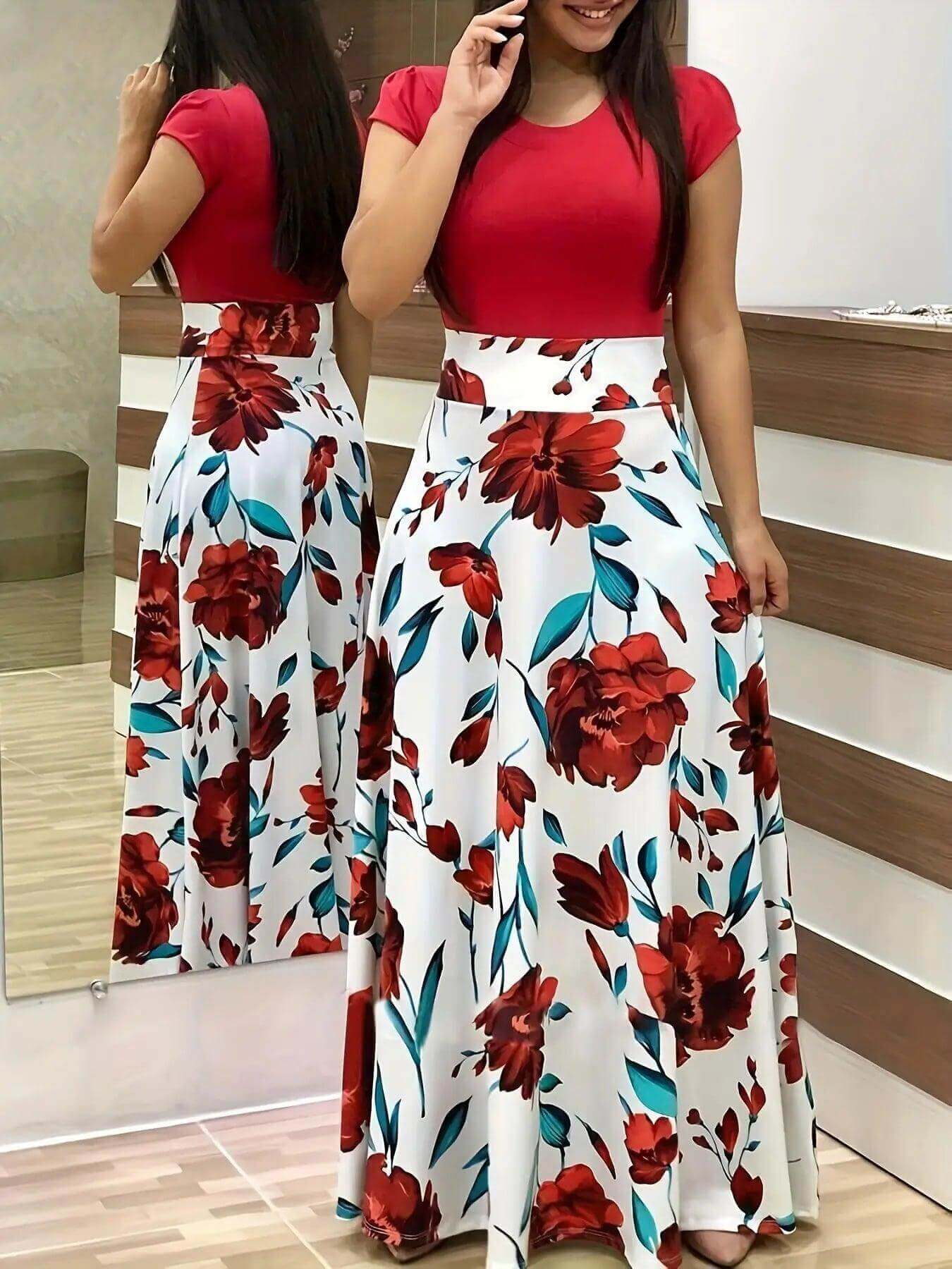 Floral Print Swing Dress – Summer Style for Effortless Elegance - Viva Bella