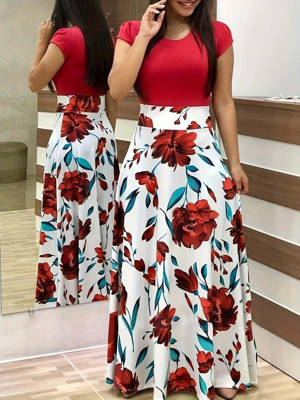 Floral Print Swing Dress – Summer Style for Effortless Elegance - Viva Bella