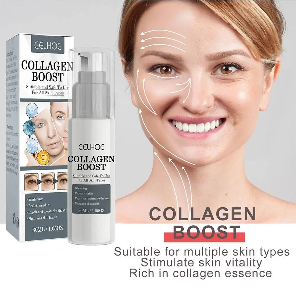 1/2/3pcs 30ml Collagen Boost Firming Essence Cream Fade fine lines Face brightening lightining Serum Cream skin care for women - Viva Bella