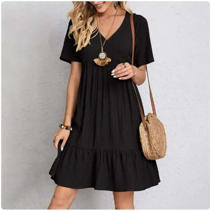 Women Summer Peplum Dress - Viva Bella