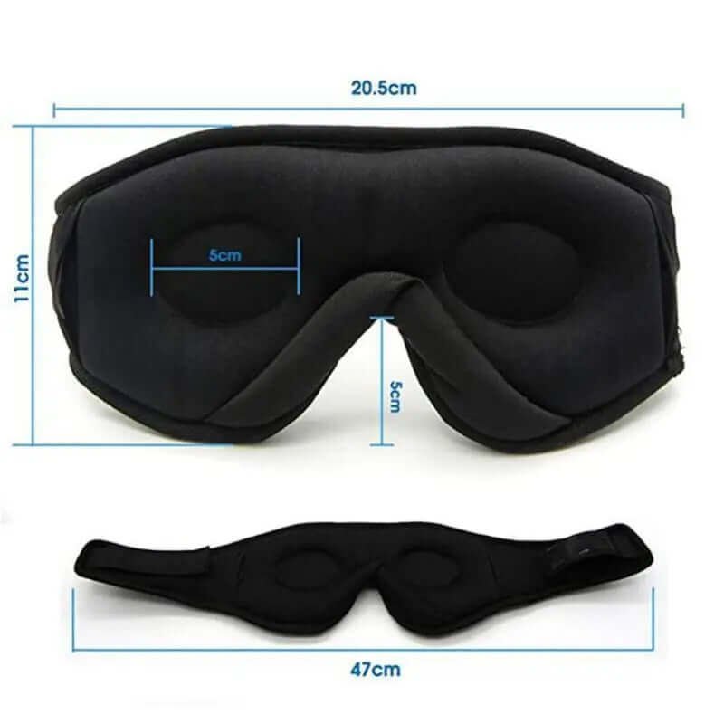 Mask For Sleep Headphones Bluetooth 3D Eye Mask Music Play Sleeping Headphones with Built-in HD Speaker - Viva Bella