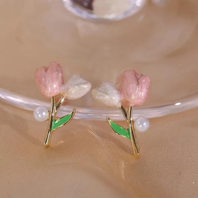 Zircon Flower Crystal Earrings - Viva Bella