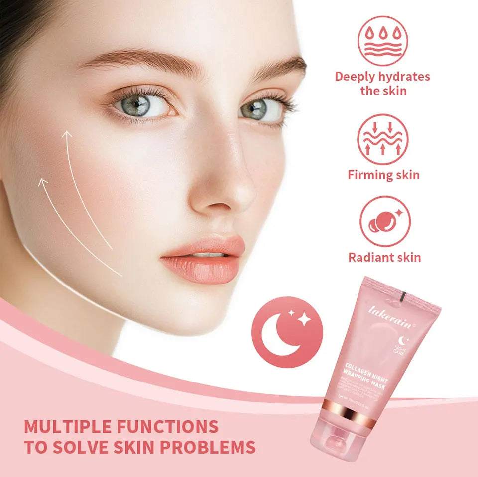 Korean Deep Collagen Mask Peel Off Mask Face Anti Wrinkle Lifting  Skin Care Masks Bio Pack Night Wrapping Woman Overnight Skin - Viva Bella