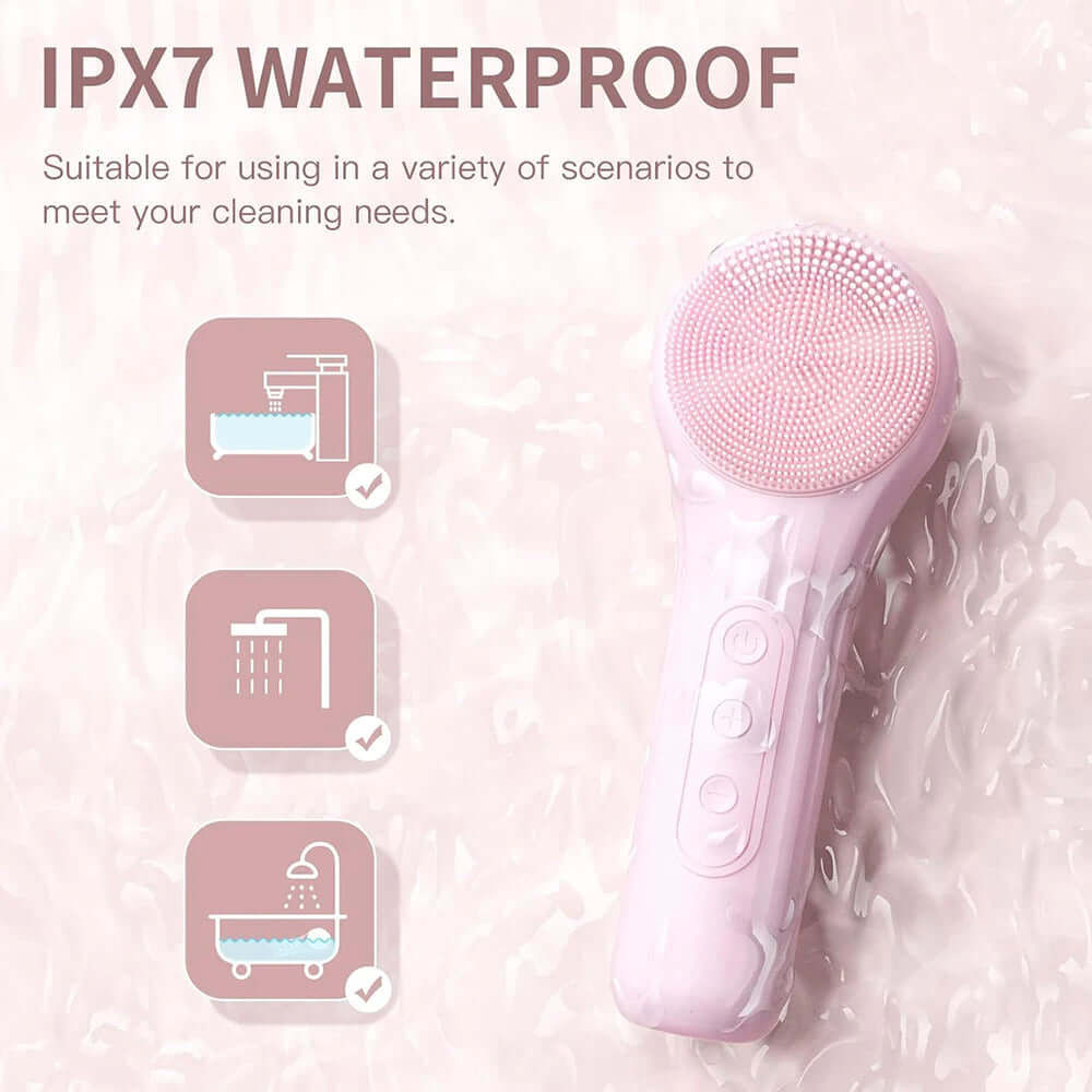 Sonic Waterproof Facial Cleansing Brush - Viva Bella