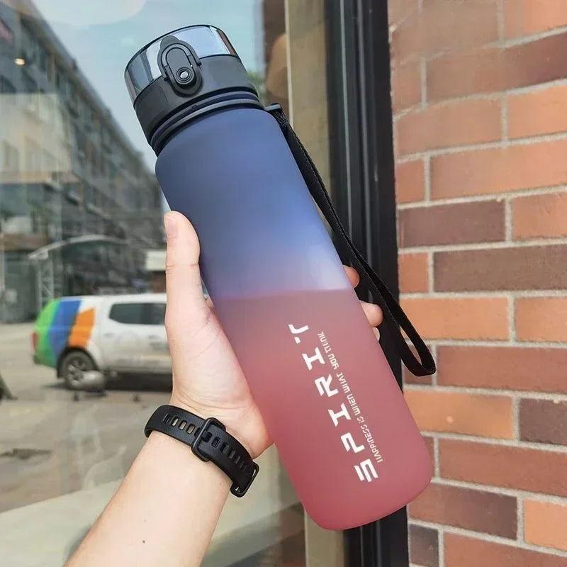 1 Liter Large Capacity Sports Water Bottle Leak Proof Colorful Plastic Cup Drinking Outdoor Travel Portable Gym Fitness Jugs - Viva Bella