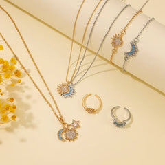 Sparkling Moon Sun Star Ring - Viva Bella