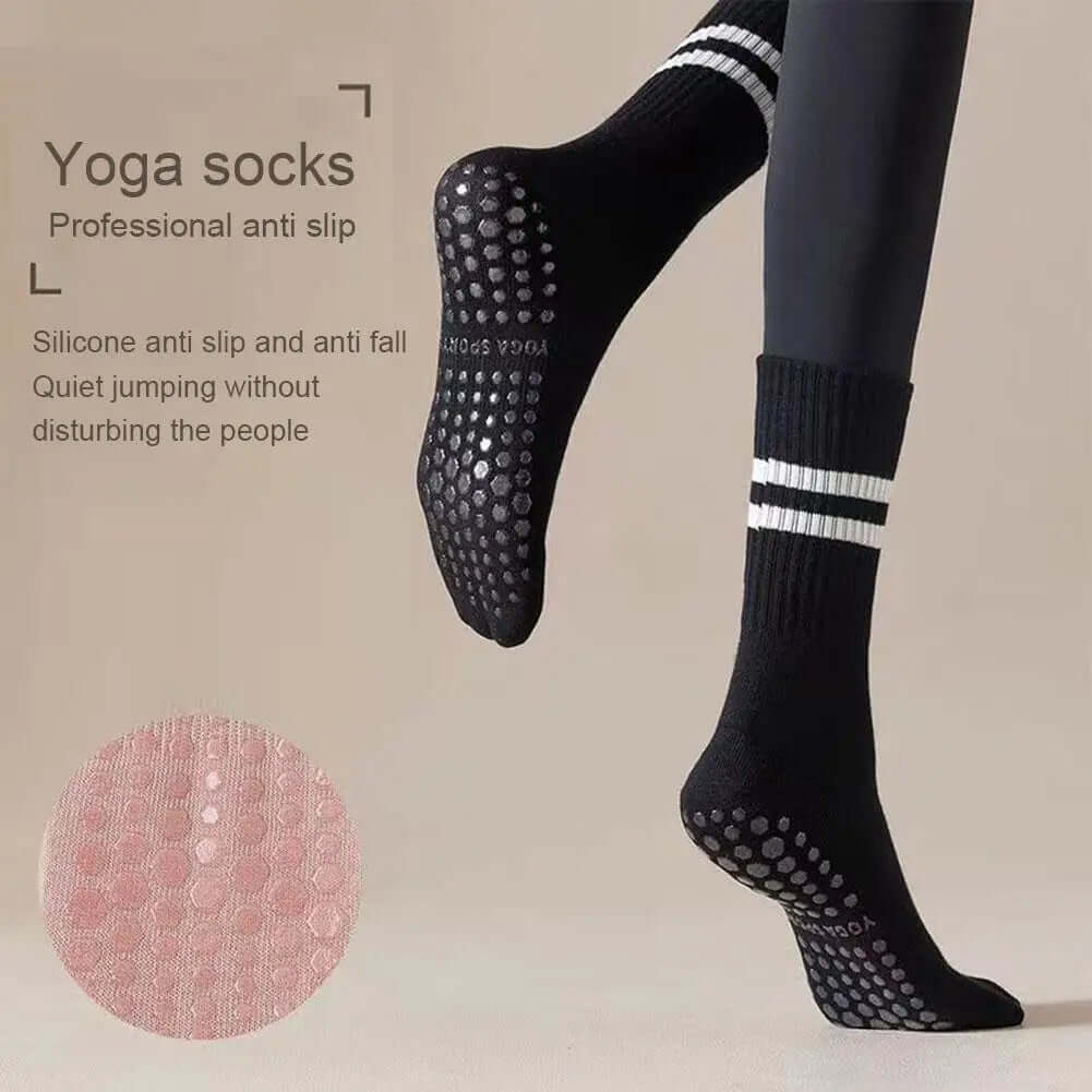 Non-Slip Sports Socks – Cotton Grip for Yoga & Fitness - Viva Bella