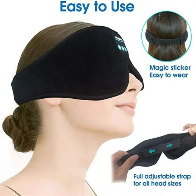 Mask For Sleep Headphones Bluetooth 3D Eye Mask Music Play Sleeping Headphones with Built-in HD Speaker - Viva Bella