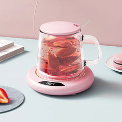 Thermostatic Heating Coaster USB Home Heating Coaster 3-speed Adjustment Heating 55 Degrees Constant Temperature - Viva Bella