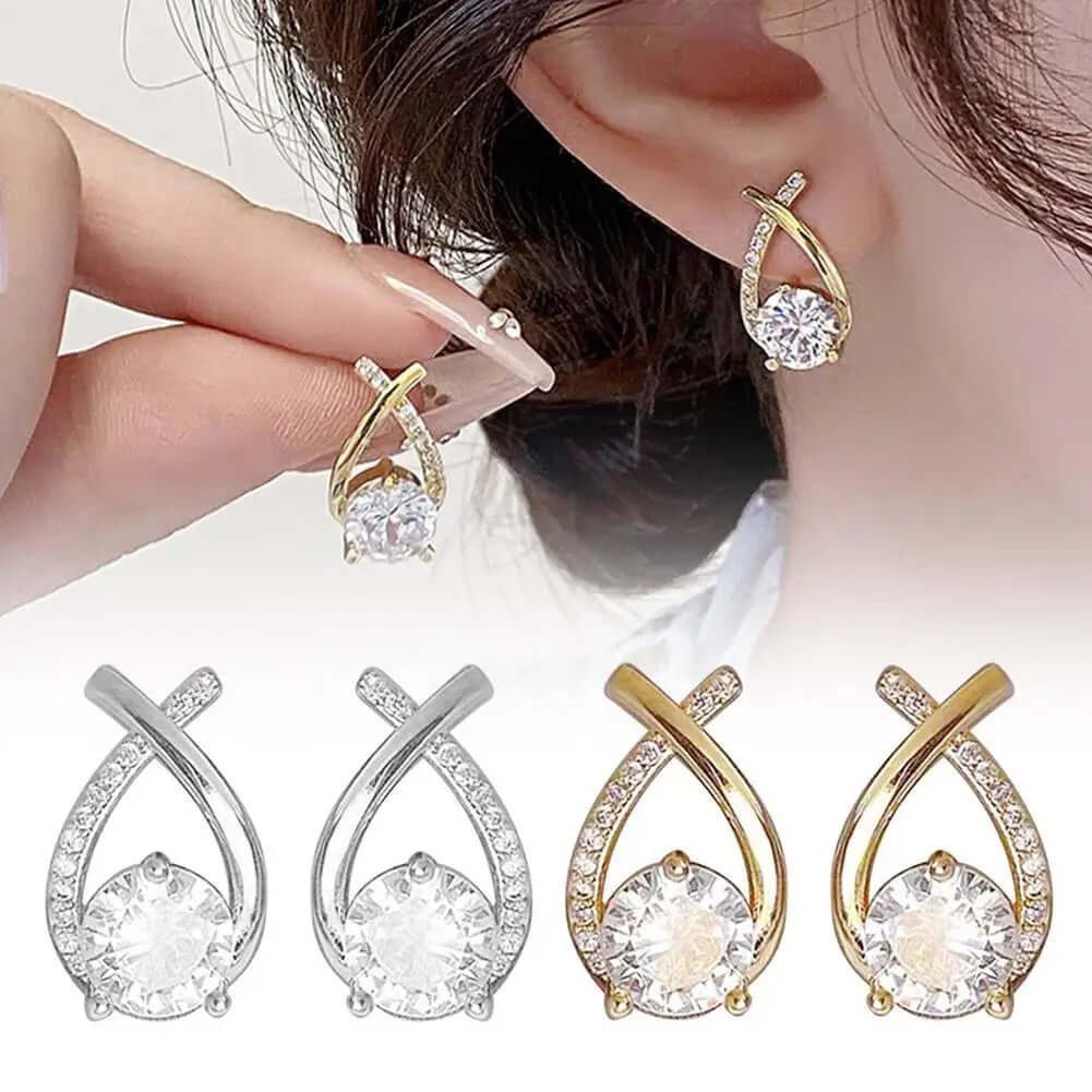 Fashion Cross Stud Earrings For Women - Viva Bella