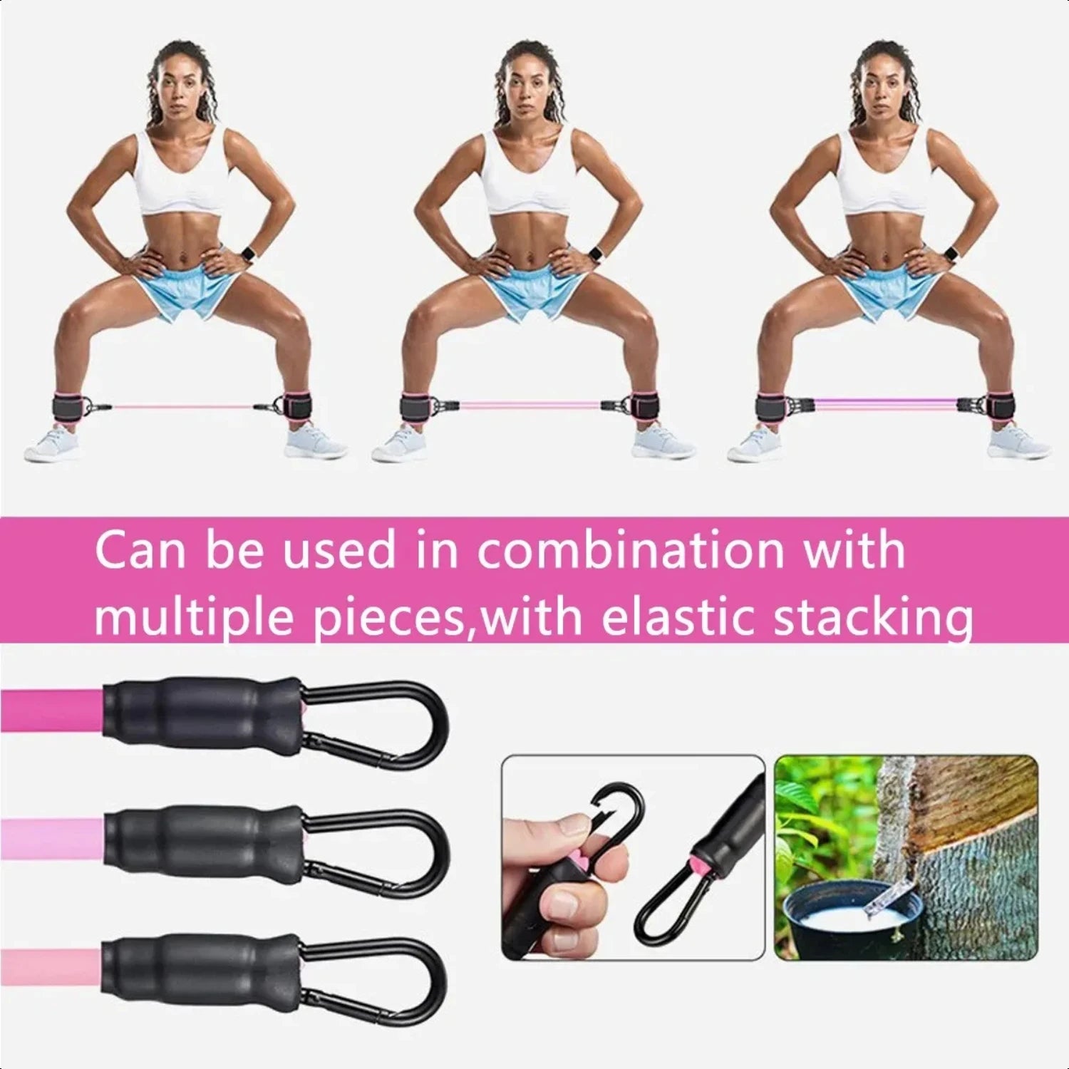 Ankle Straps Resistance Bands Set - Viva Bella
