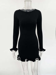 Knitted Mini Dress – Slim Fit Party Wear - Viva Bella