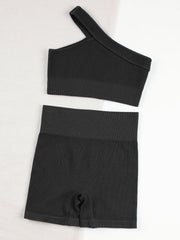Seamless Ribbed Fitness Set – Bra & Leggings (No Pads)