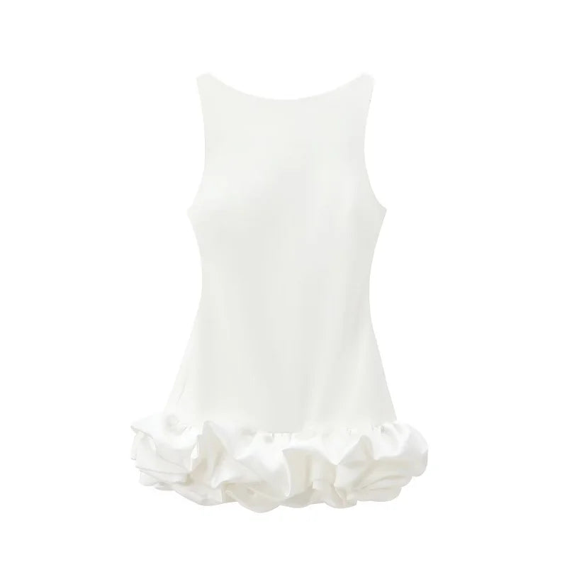 White Ruffle Off-Shoulder Dress – Feminine & Flirty Party Fit - Viva Bella