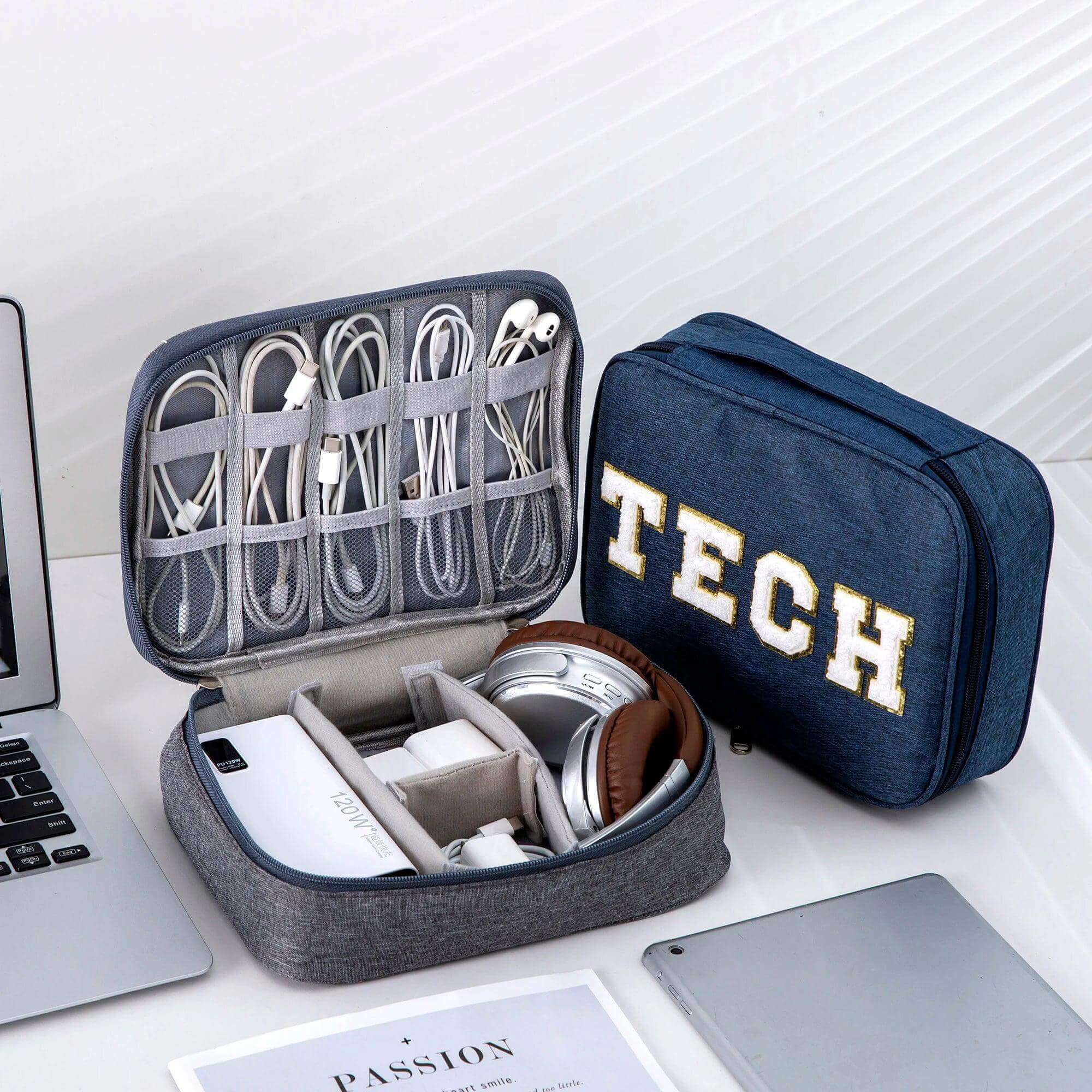 Travel Charger Pouch - Cord & Electronics Organizer Bag - Viva Bella