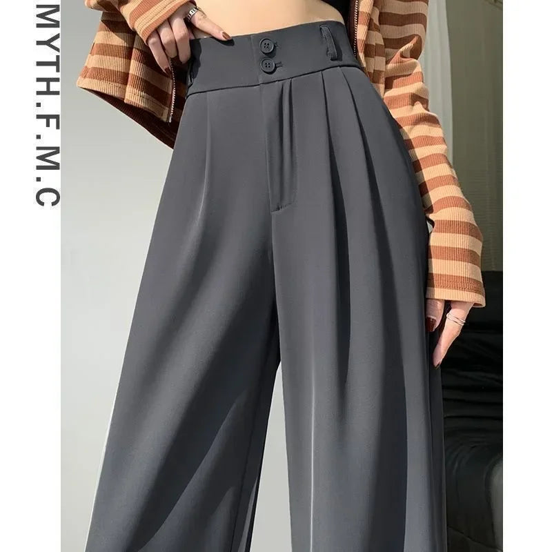 High-Waist Wide-Leg Pants – Elegant & Versatile - Viva Bella