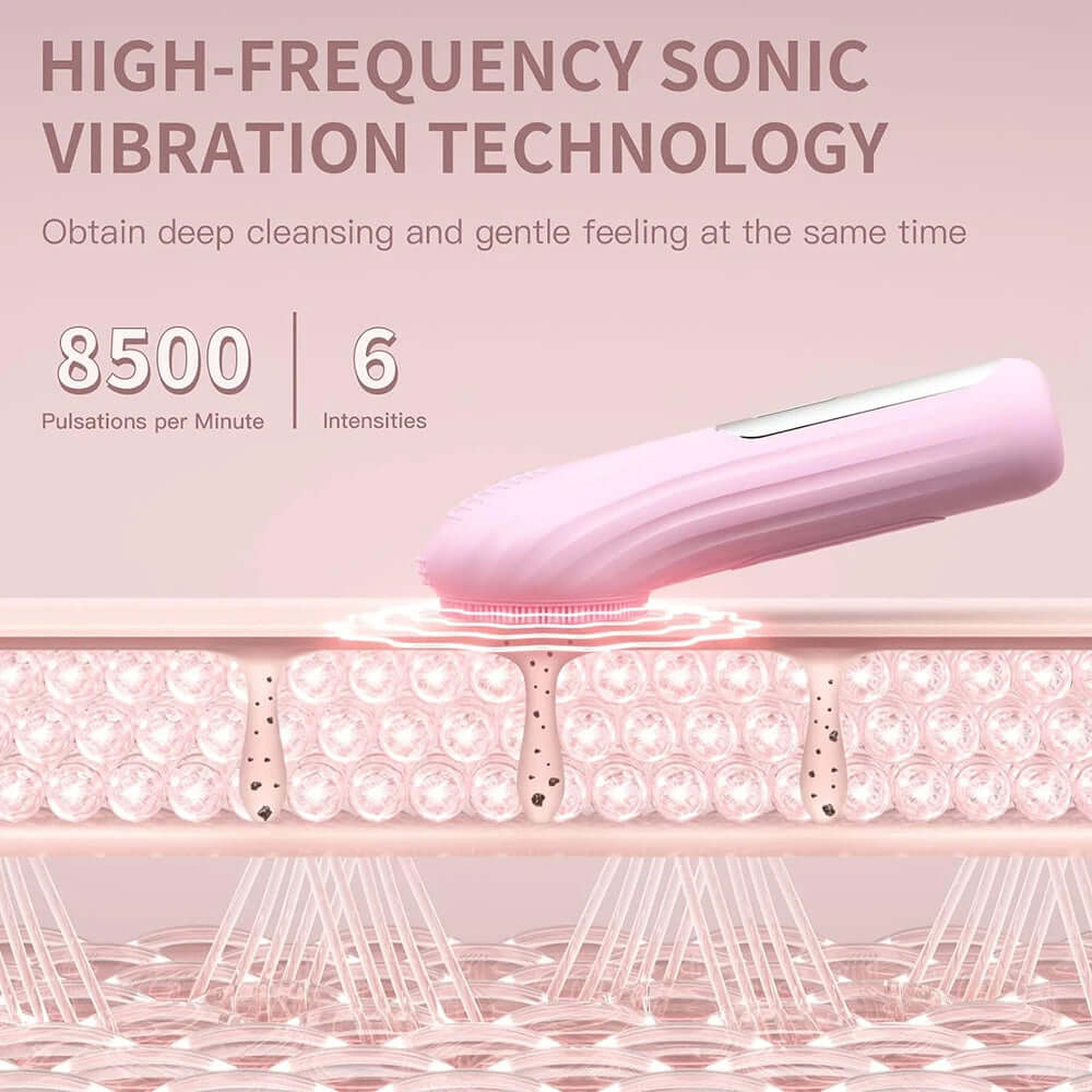Sonic Waterproof Facial Cleansing Brush - Viva Bella