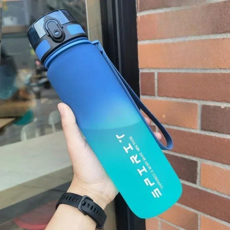 1 Liter Large Capacity Sports Water Bottle Leak Proof Colorful Plastic Cup Drinking Outdoor Travel Portable Gym Fitness Jugs - Viva Bella