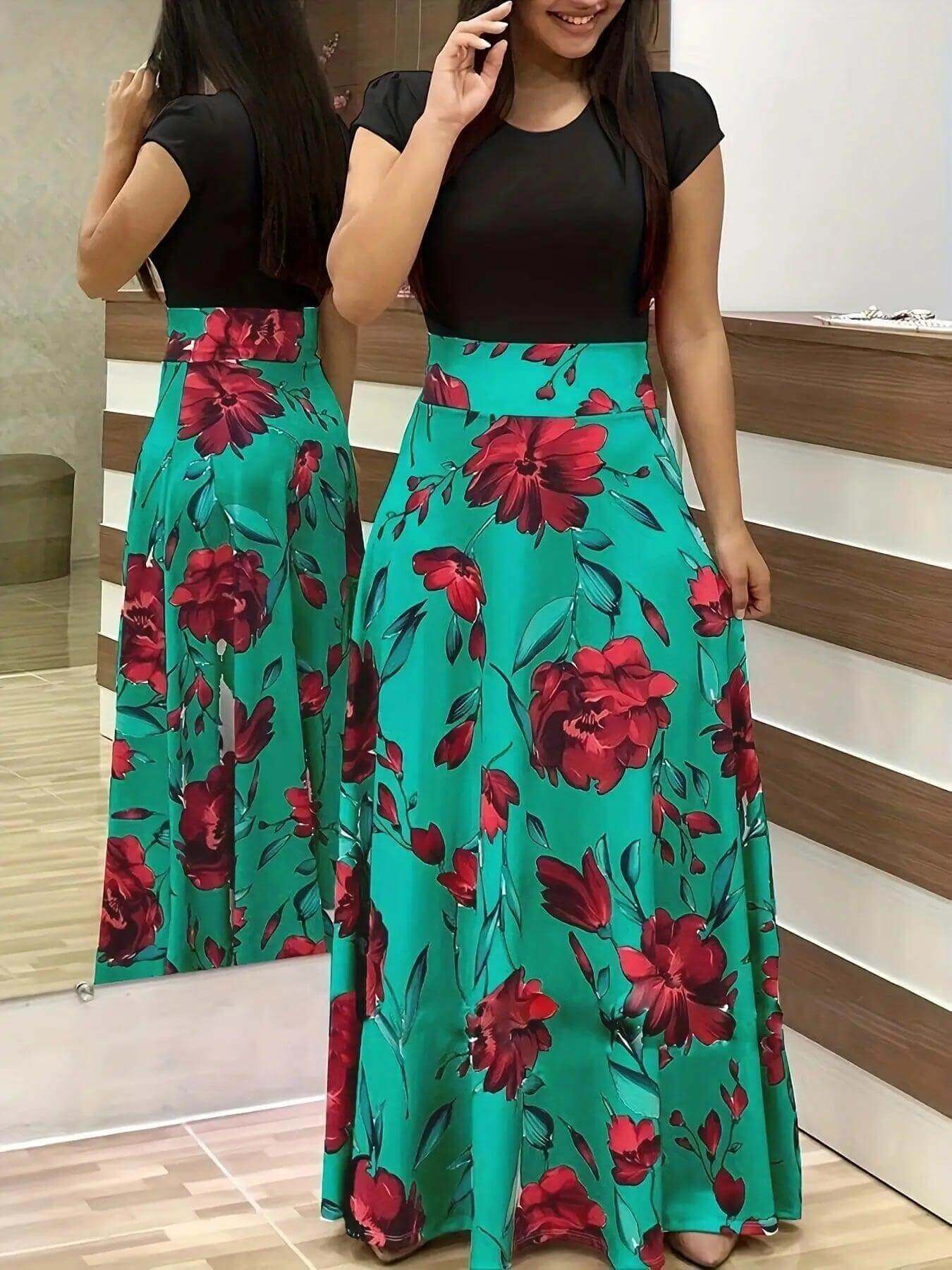 Floral Print Swing Dress – Summer Style for Effortless Elegance - Viva Bella