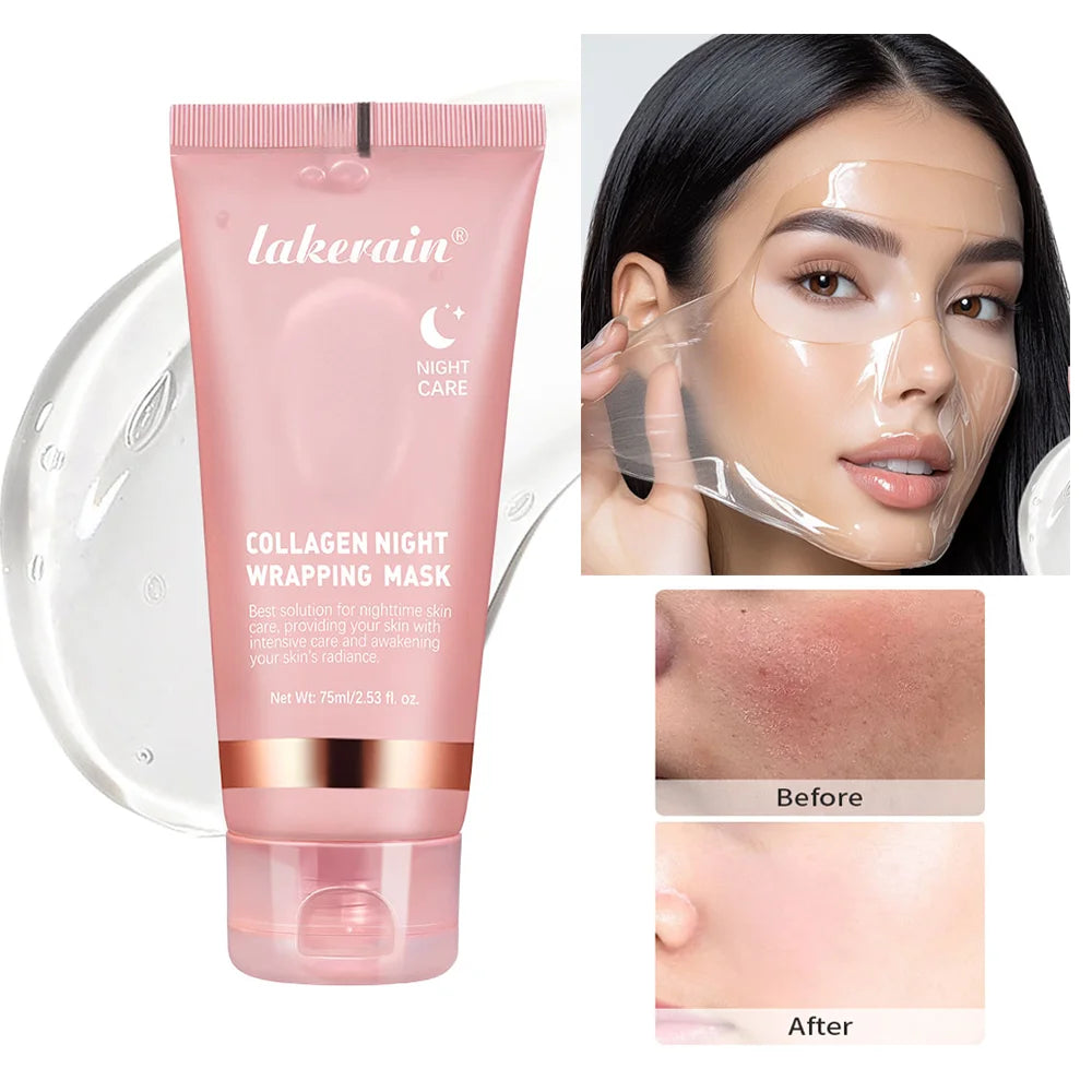 Korean Deep Collagen Mask Peel Off Mask Face Anti Wrinkle Lifting  Skin Care Masks Bio Pack Night Wrapping Woman Overnight Skin - Viva Bella