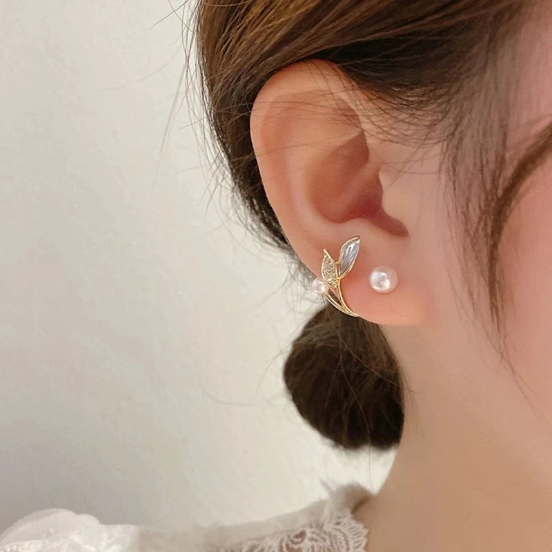 Zircon Flower Crystal Earrings - Viva Bella
