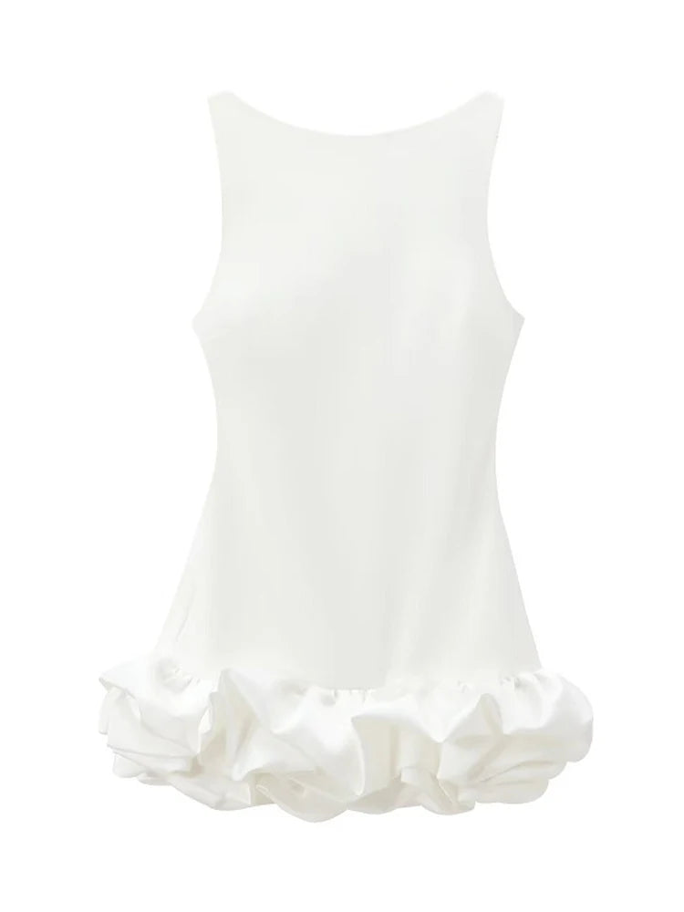 White Ruffle Off-Shoulder Dress – Feminine & Flirty Party Fit - Viva Bella