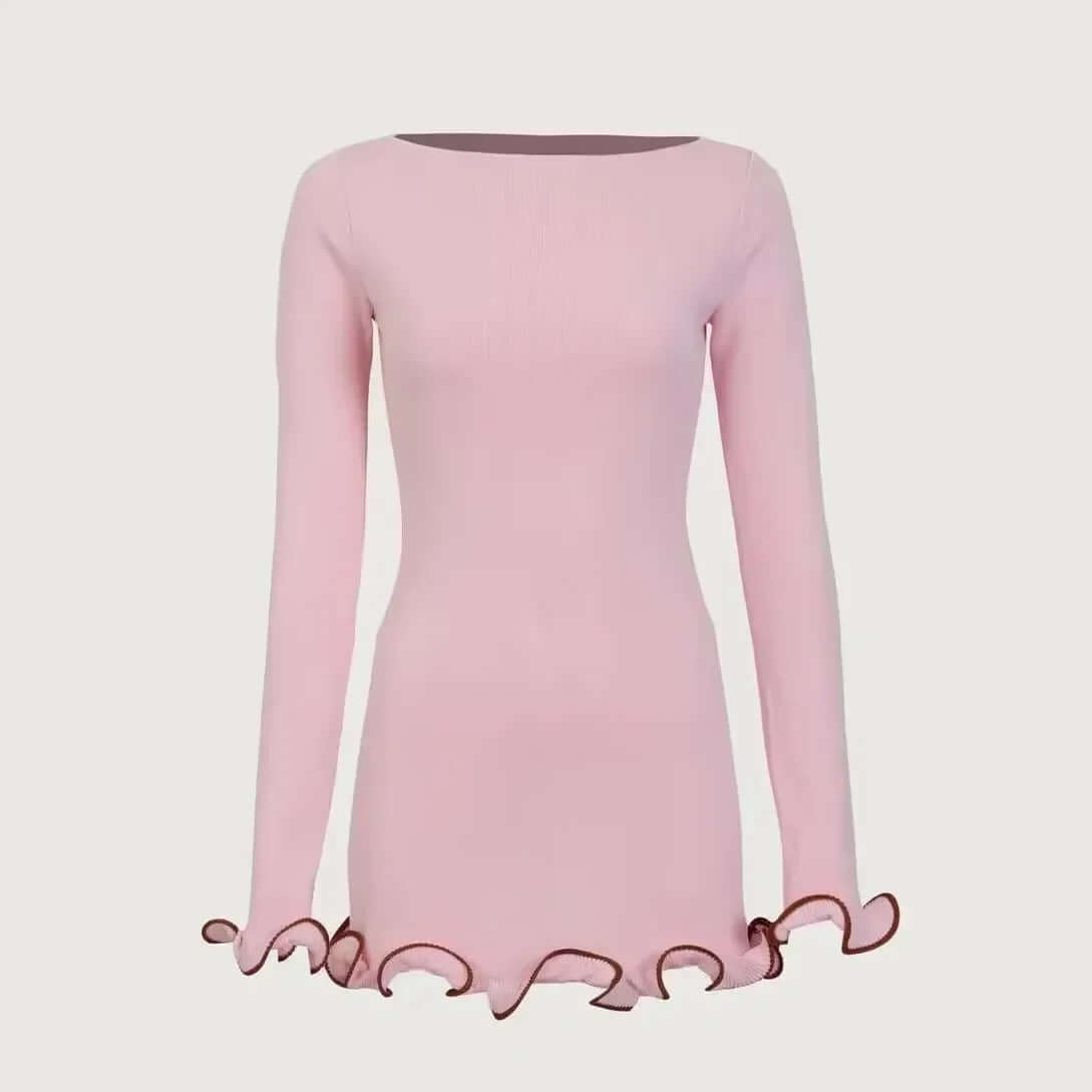 Knitted Mini Dress – Slim Fit Party Wear - Viva Bella