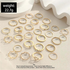 Fashion Simple Wave Joint Rings Set - Viva Bella