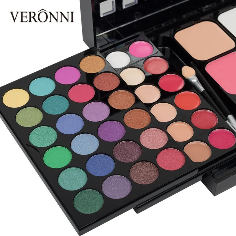78-Color Glitter Eyeshadow Palette – Matte + Shimmer Combo