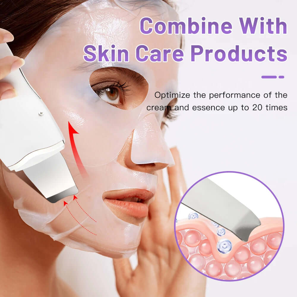 Facial Ultrasonic Skin Scrubber - Viva Bella