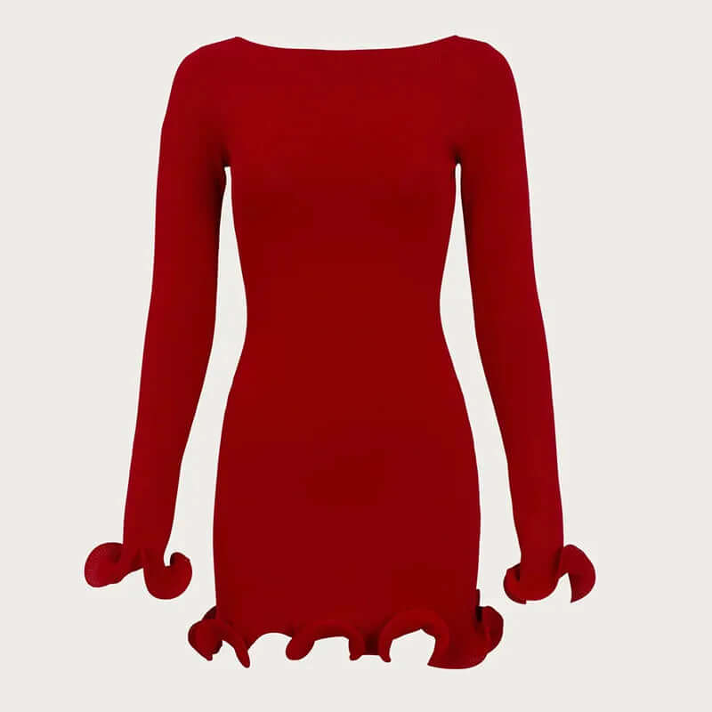 Knitted Mini Dress – Slim Fit Party Wear - Viva Bella