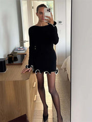 Knitted Mini Dress – Slim Fit Party Wear - Viva Bella