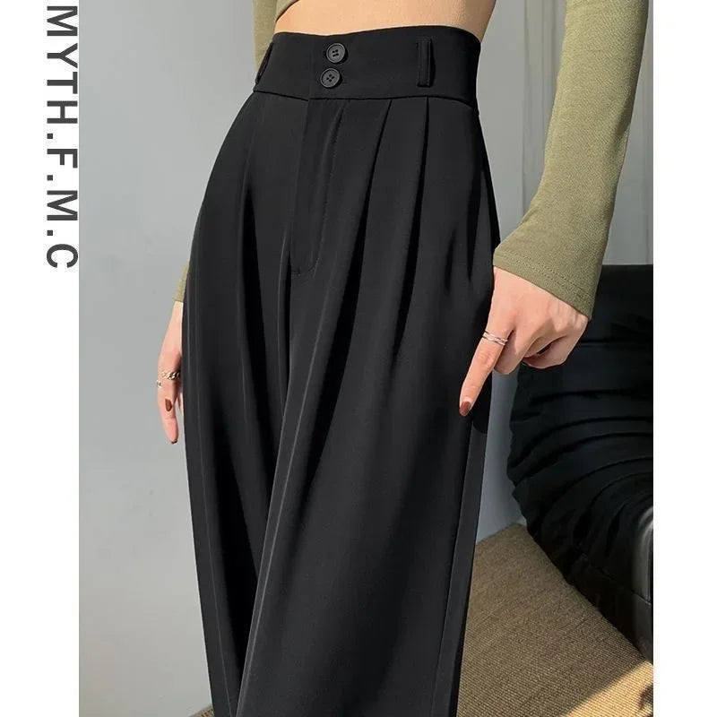 High-Waist Wide-Leg Pants – Elegant & Versatile - Viva Bella