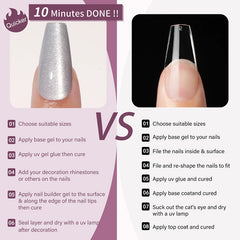 Cat Eye Pink Press-On Nails – Salon Style, No Wait (120pcs)