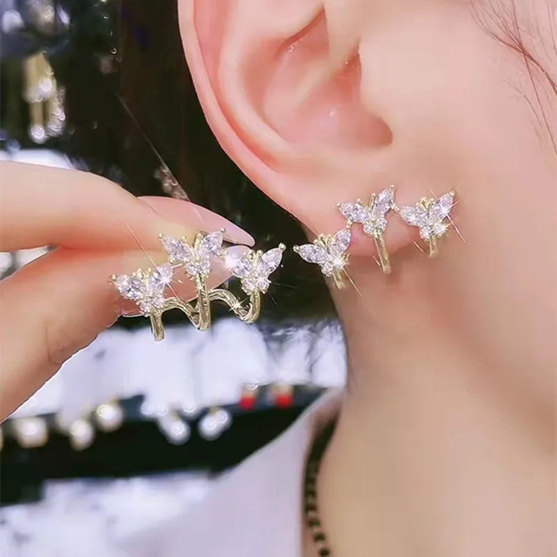 Zircon Flower Crystal Earrings - Viva Bella