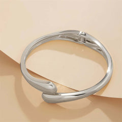 Wide Metal Bangle Ring - Viva Bella