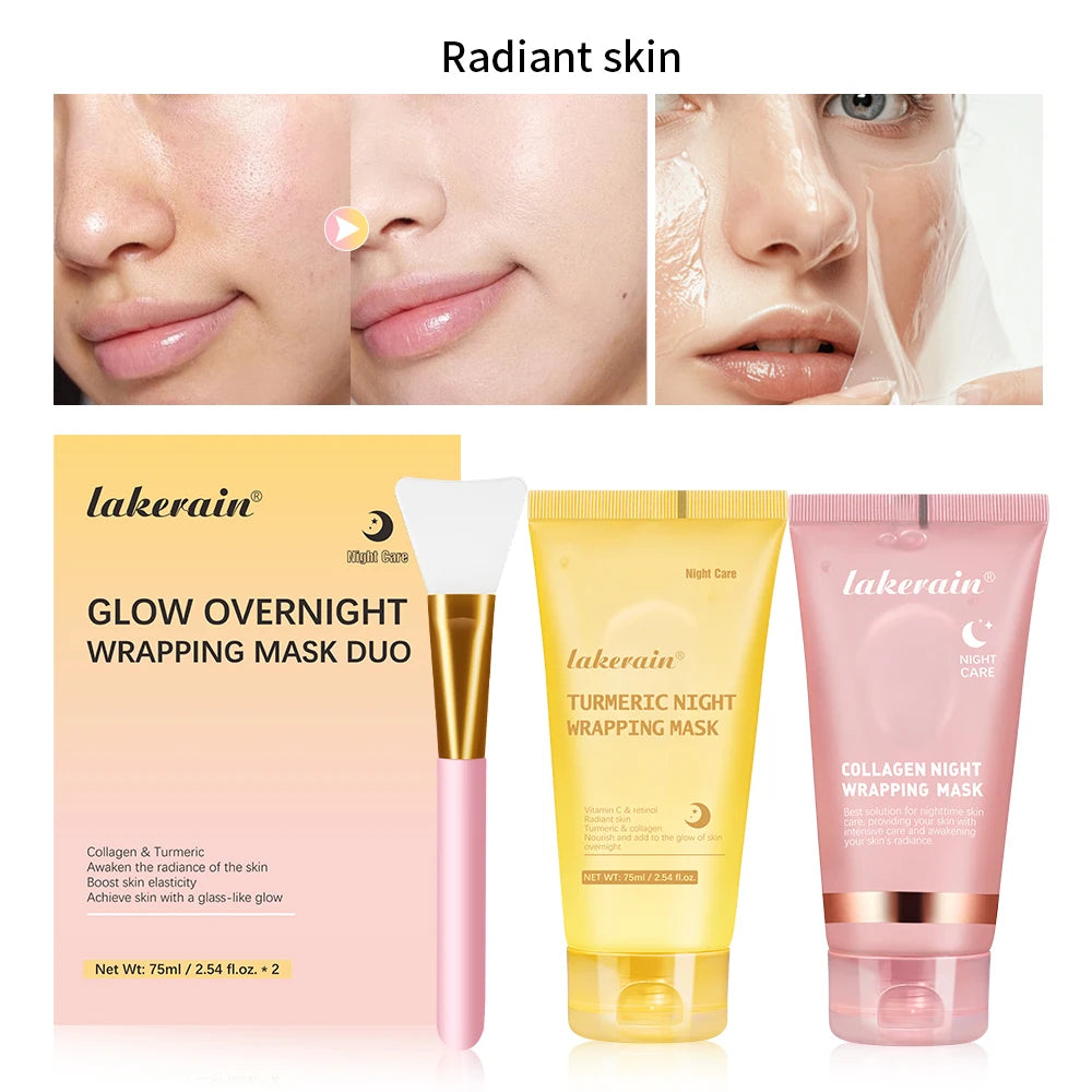 Korean Deep Collagen Mask Peel Off Mask Face Anti Wrinkle Lifting  Skin Care Masks Bio Pack Night Wrapping Woman Overnight Skin - Viva Bella