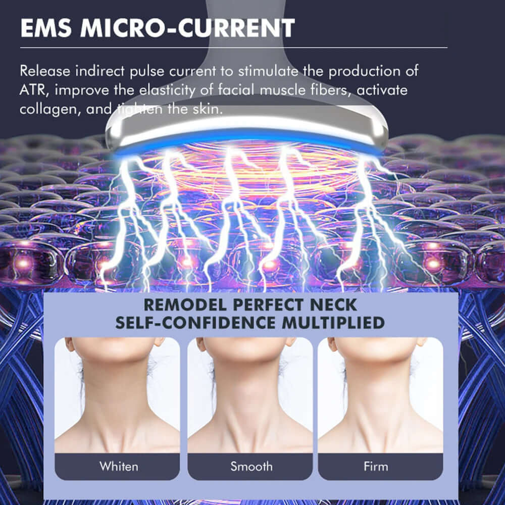 neck face beauty device vibration massage for face and neck personal care skindion home use beauty device face lifting machine - Viva Bella