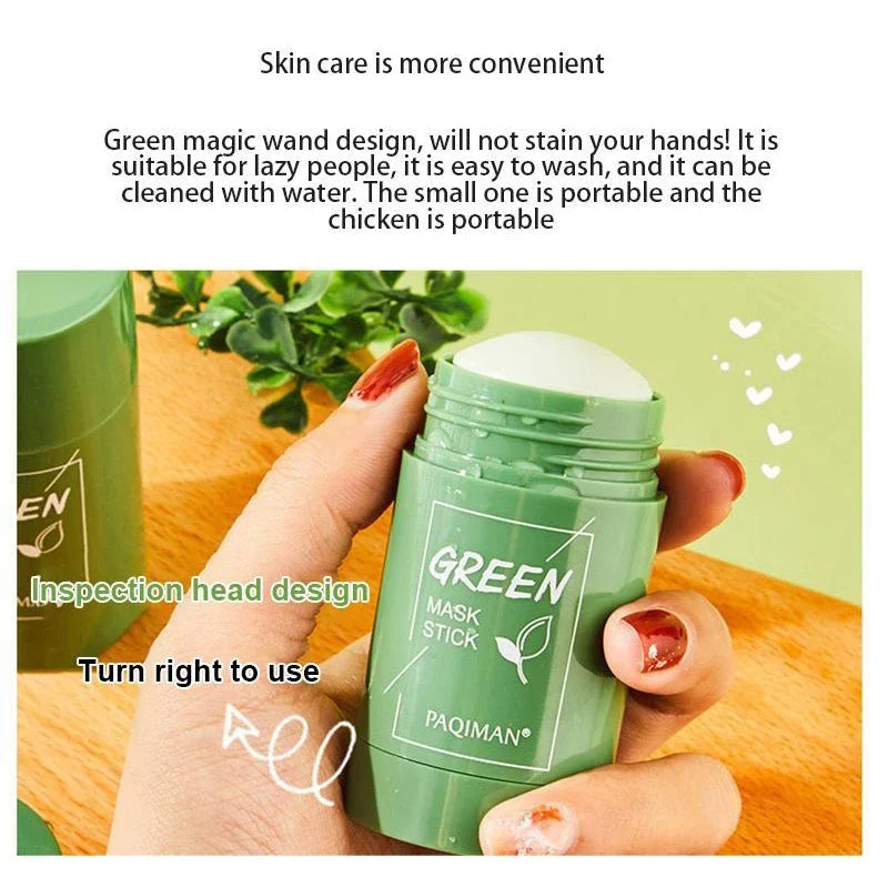 New Hot Green Tea Solid Cleansing Mask Dispel Acne Blemish Mark Remove Blackhead Acne Hydrating Moisturizing Deep Cleansing Mask - Viva Bella