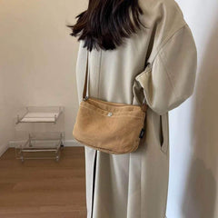 Small Canvas Crossbody Bag - Y2K Korean Style Shoulder Bag - Viva Bella