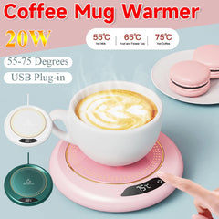 Thermostatic Heating Coaster USB Home Heating Coaster 3-speed Adjustment Heating 55 Degrees Constant Temperature - Viva Bella