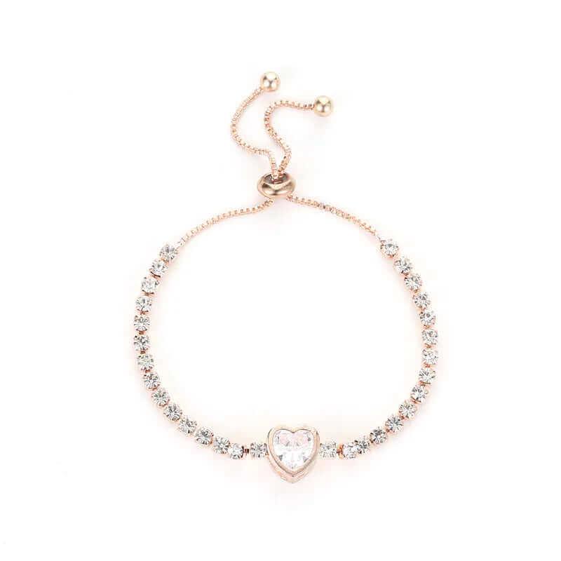 18K Gold Plated Rhinestone Bracelet – Square Zircon Adjustable Design - Viva Bella